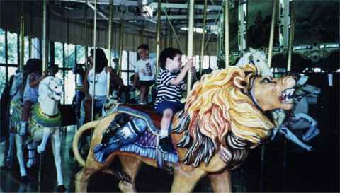 Boy on lion