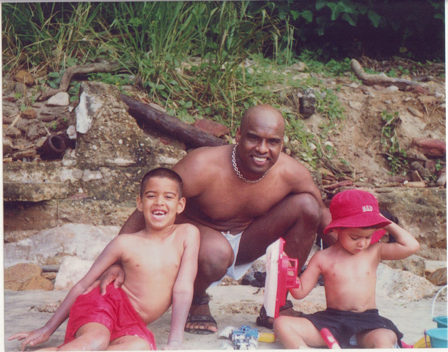 DADDY AND THE BOYS, TRINIDAD, NOV. 1999