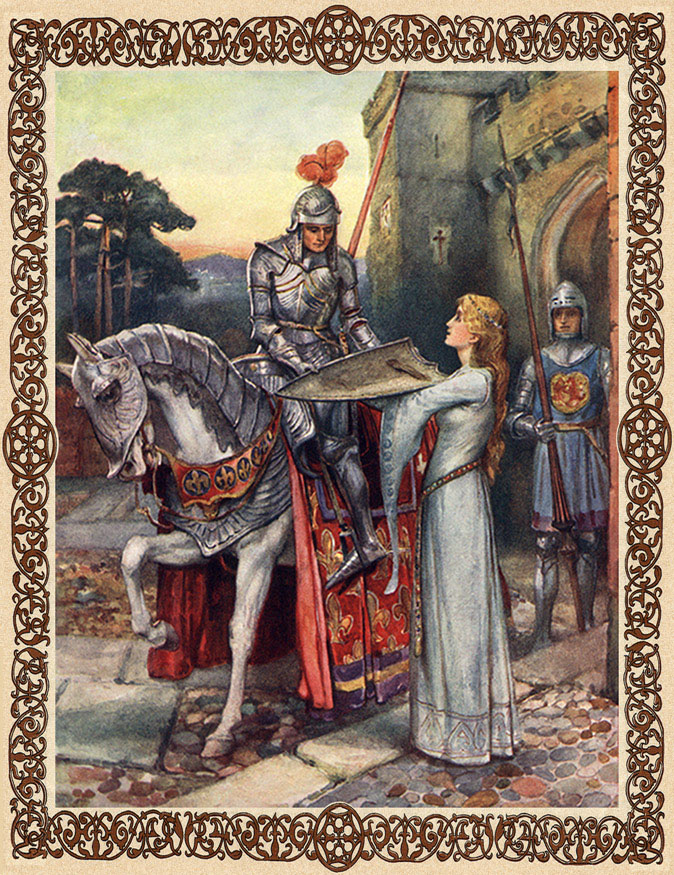 Lancelot and Elaine from Tennyson Childrens Stories 1904