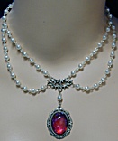 Medieval Necklace Dragon's Breath Silvertone