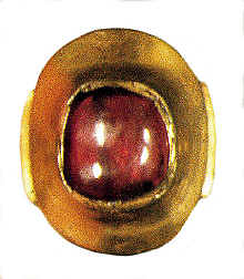 Gold and Ruby Finger Ring (� Potteries Museum and Art Gallery)