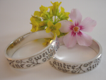 French Poesy Ring: Do not wish to love any other than you (shown in sterling silver)
