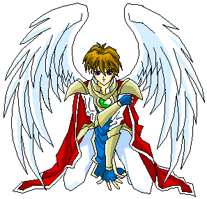 Heero Yuy, from one of my favorite doujinshi drawings of him!&nbsp; Radical!