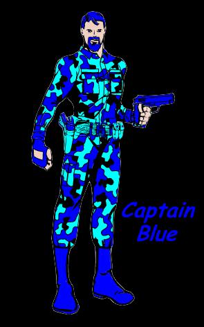 Captain Blue is the leader of the Bluebirds