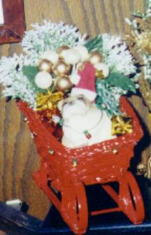 Beautiful dog in sleigh