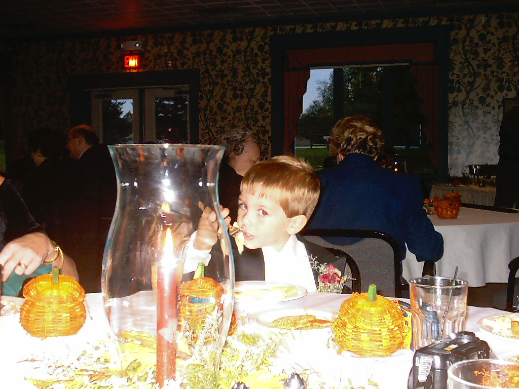 Blayne chowing down