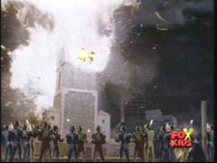 The Clock Tower burns to the ground