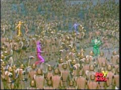 The Rangers fight the Cyclobots