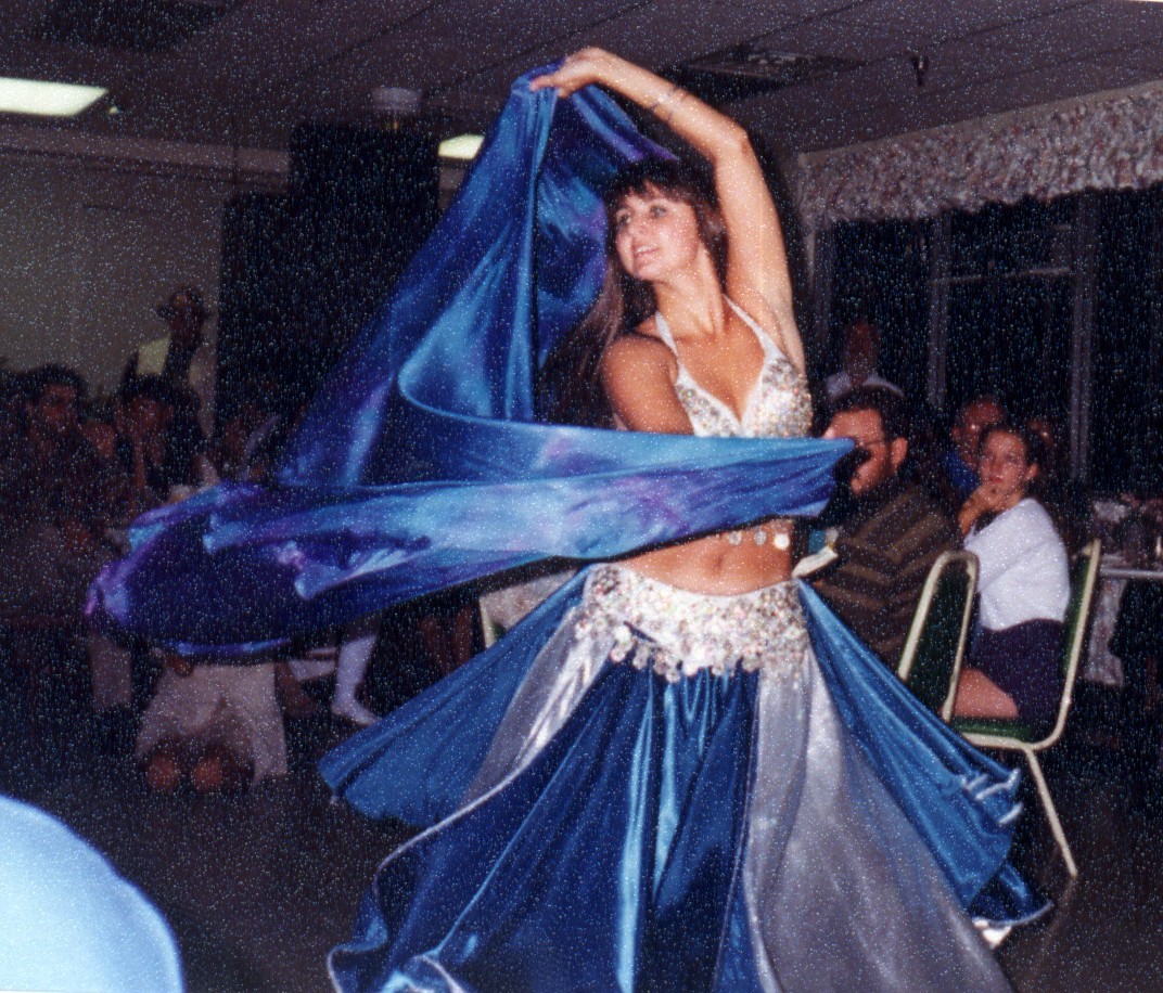 Shadyaa performing a veil dance