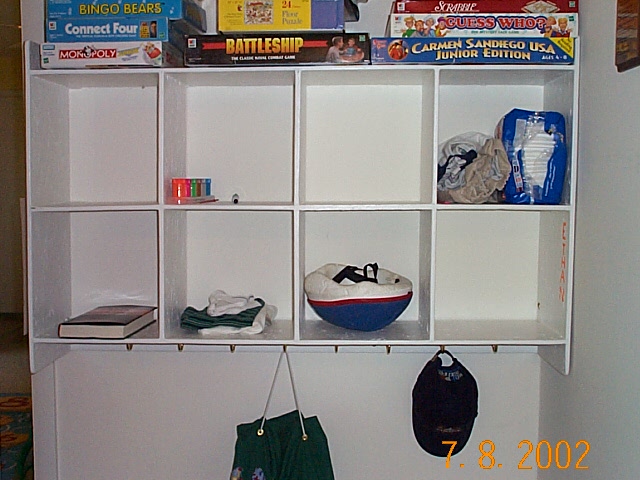 Cubbies and coat hooks