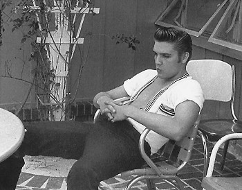1950s Elvis relaxing in the sun.
