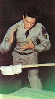 Elvis While In the Army,breaking board.