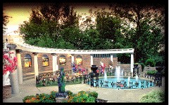 Close up of Meditation Garden at Graceland.