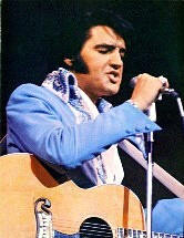 Elvis upclose with guitar