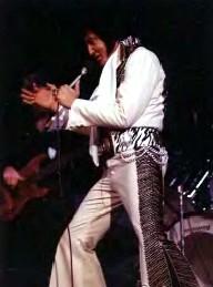 Elvis on stage in Pittsburgh,PA--1976