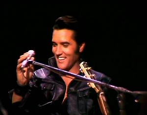 Elvis during the pit segment of the 68 Comeback