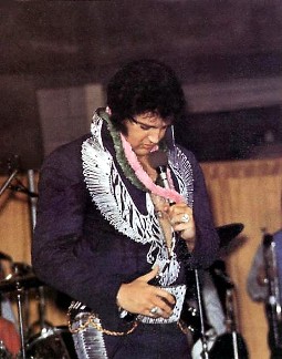 Elvis onstage in the 70s.