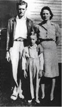Elvis as a young boy with his parents.
