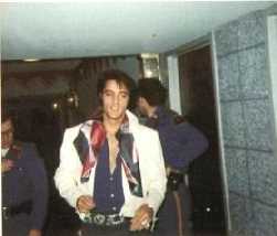 Elvis backstage.