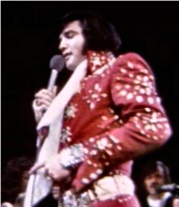 Elvis onstage in the early 70s.