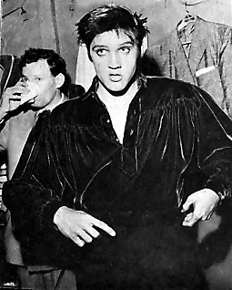 Elvis getting ready for his 1956 Tupelo concert.