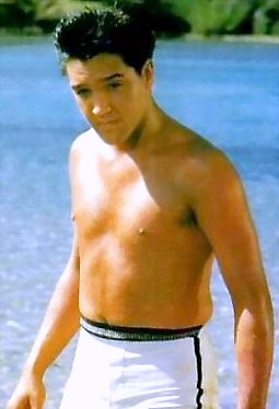 Elvis in a scene from Blue Hawaii
