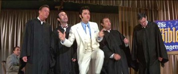 Elvis in a scene from The Trouble With Girls