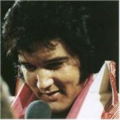 Elvis looking at a fan