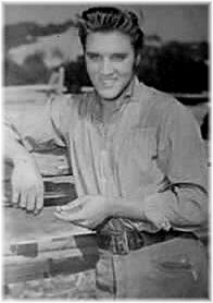 Elvis on the set of Love Me Tender