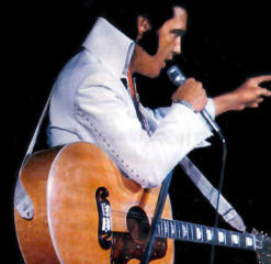 Elvis onstage during the early 1970s