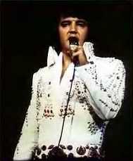 Elvis onstage in the mid-70s.