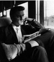 Elvis on a train.
