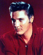A dreamy looking young Elvis.