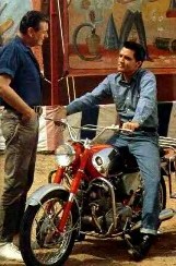 Elvis on the set of Roustabout.
