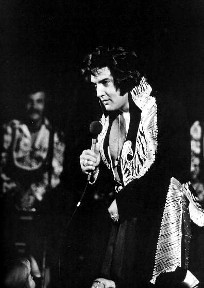 Elvis wearing "Tiger" jumpsuit.