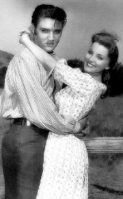 Elvis and Debra Paget on set of Love Me Tender
