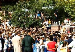 Fans lined up outside Graceland.