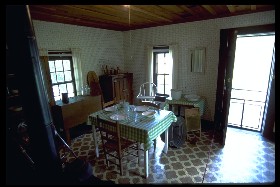 The inside of Elvis' birthplace.