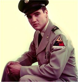 Elvis in uniform.