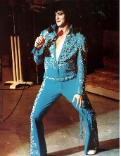 Elvis onstage in Vegas.
