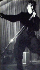 A young Elvis onstage