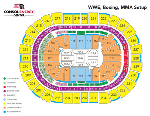 Wwe Seating Chart Consol Energy Center