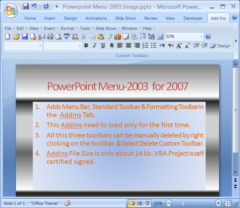 PowerPoint Menu-2003