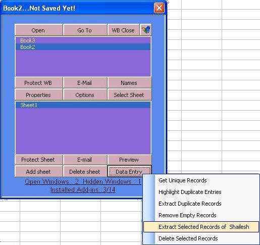 Workbook Navigation Dialog