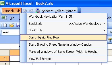Workbook Navigation Menu