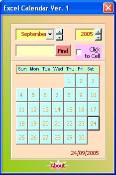 Excel Calender