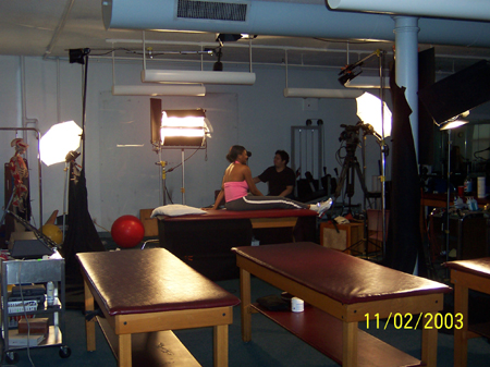 The set from across the room.