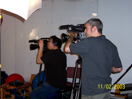 Gary and Matthew shooting scene.