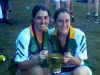 Bronwyn Bassett (right) and the 2001 Championship Cup