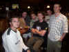 Stuart Ingram, James Marshall, Keegan McCarthy, Matt Walsh, Brian Flynn and Matthew Ireland at O'Hanlon's after the 2002 Brisbane Shield final